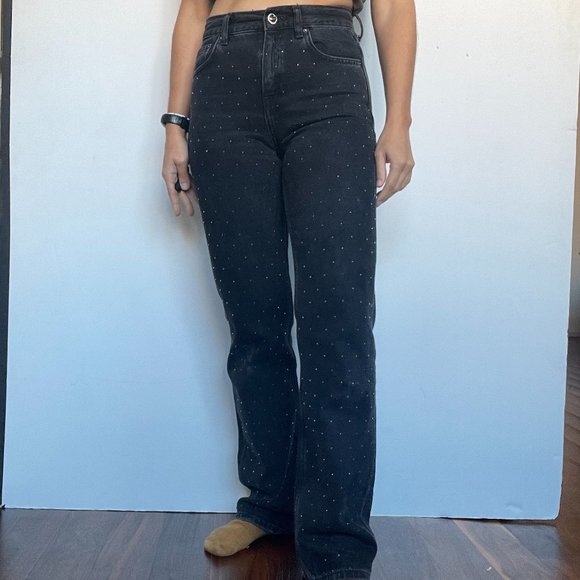 Mango Embellished Crystal Jeans - Picture 3 of 9